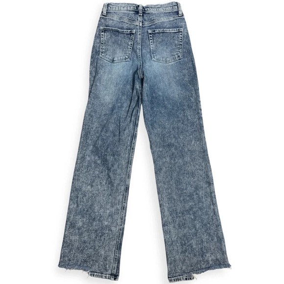 SO super high rise Dad Jeans Bandana Patchwork Denim Jeans size 3/26 - Picture 7 of 13